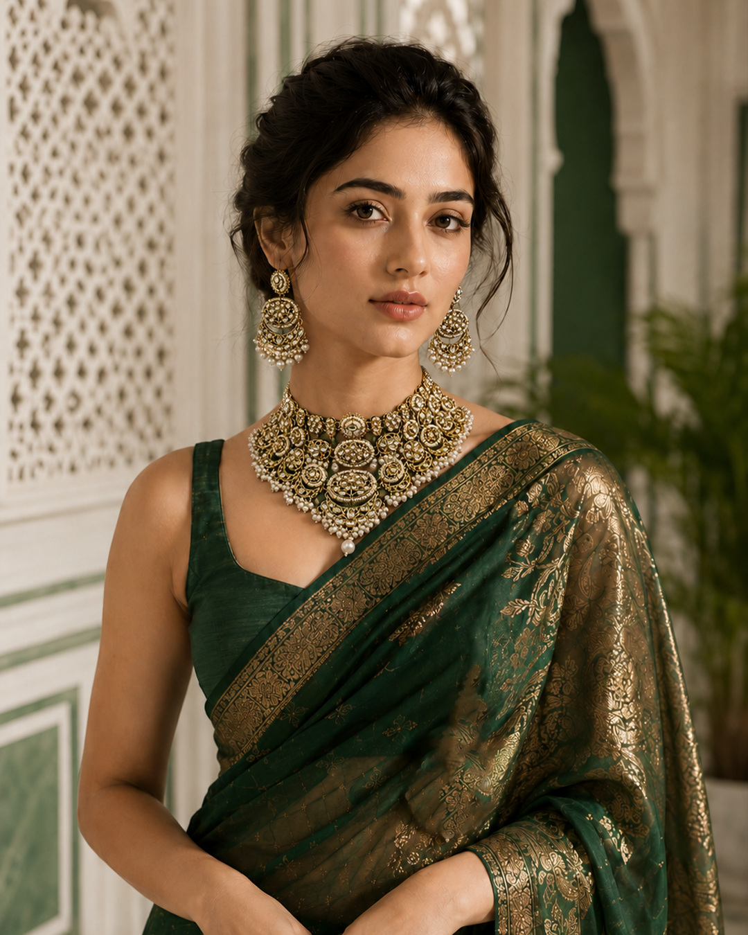 Azzaro Choker Kundan Necklace Set